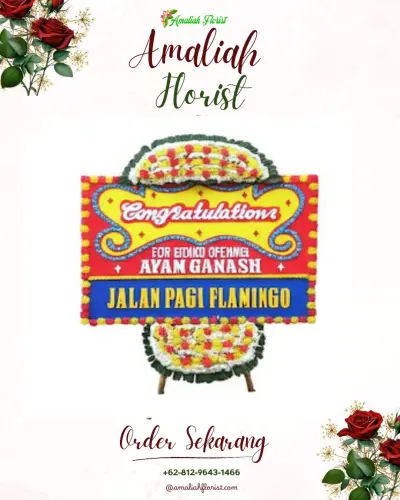 Bunga Papan Congratulation di Rumah Duka Charitas Palembang